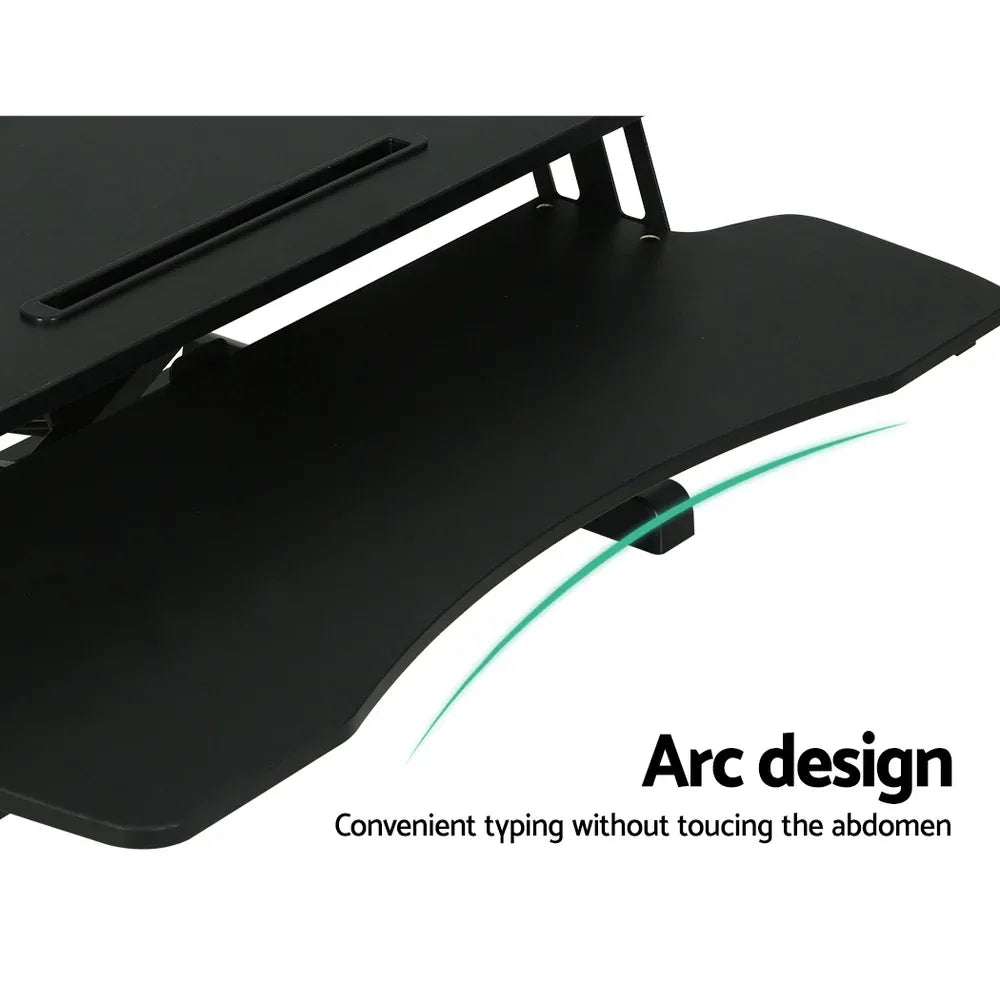 Artiss Standing Desk Riser Height Adjustable Black 80CM - Mekamart Australia
