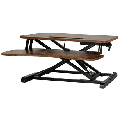 Artiss Standing Desk Riser Height Adjustable Rustic Brown 80CM - Mekamart Australia