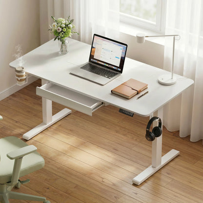 Artiss Electric Standing Desk 140cm Adjustable Height Motorised Home Office Desk Drawer - Mekamart Australia