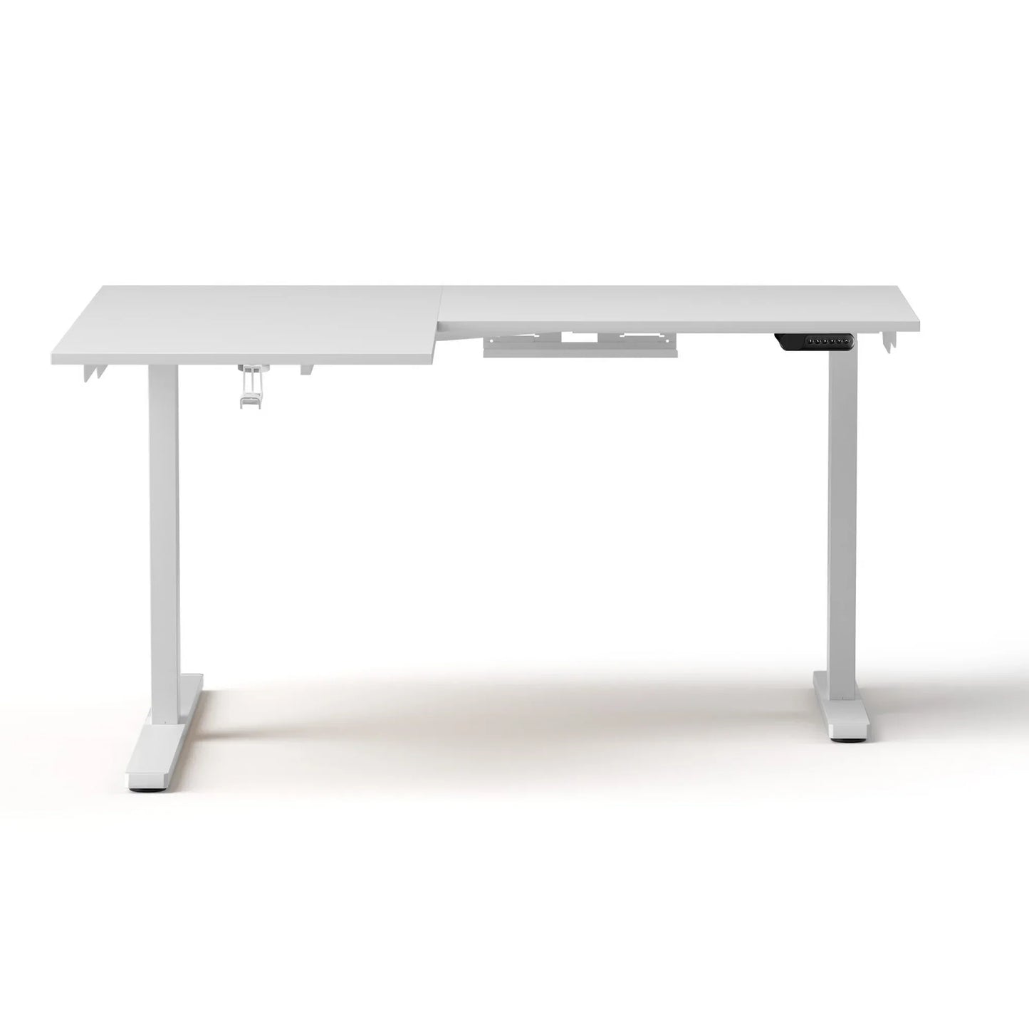 Artiss L-Shape Standing Desk Sit Stand Up Height Adjustable Electric Motorised White - Mekamart Australia