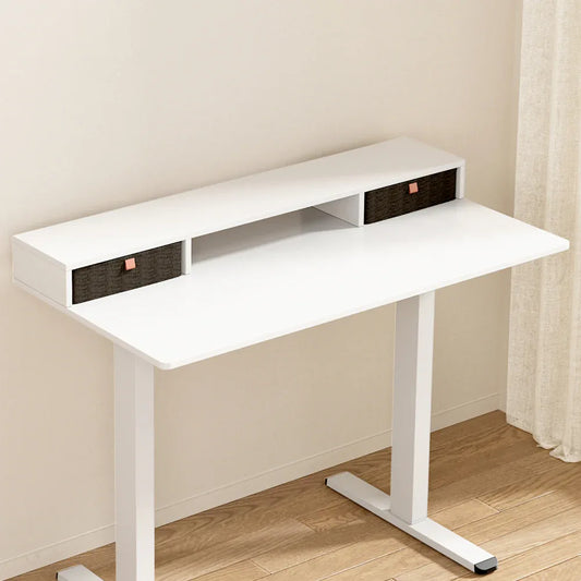 Artiss Standing Desk Desktop Storage Rack Shelf Removable Bookshelf Drawer 120cm - Mekamart Australia