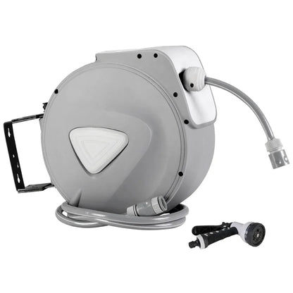 Water Hose Reel 20M Retractable Auto Rewind Spray Gun Garden - Mekamart Australia