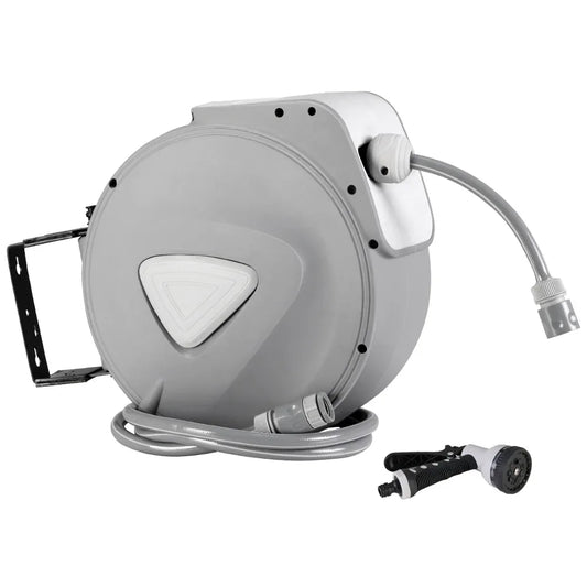 Water Hose Reel 20M Retractable Auto Rewind Spray Gun Garden - Mekamart Australia