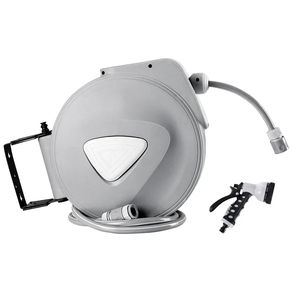 Water Hose Reel 20M Retractable Auto Rewind Spray Gun Garden - Mekamart Australia