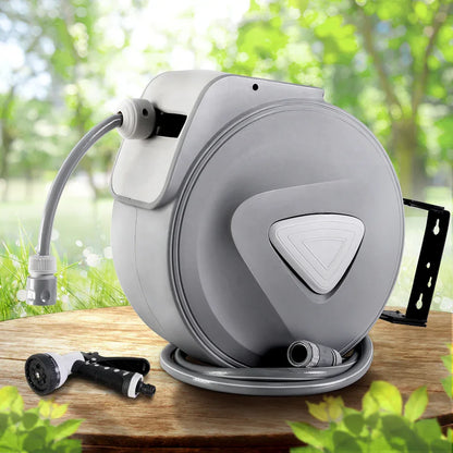 Water Hose Reel 20M Retractable Auto Rewind Spray Gun Garden - Mekamart Australia