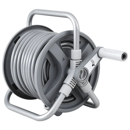 Green Fingers 20m Retractable Garden Hose Reel Heavy Duty 1/2" Hose Auto Rewind - Mekamart Australia