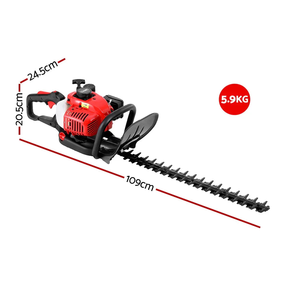Giantz 25.4CC Petrol Hedge Trimmer 24" Dual Blade Tree Grass Garden Tool - Mekamart Australia