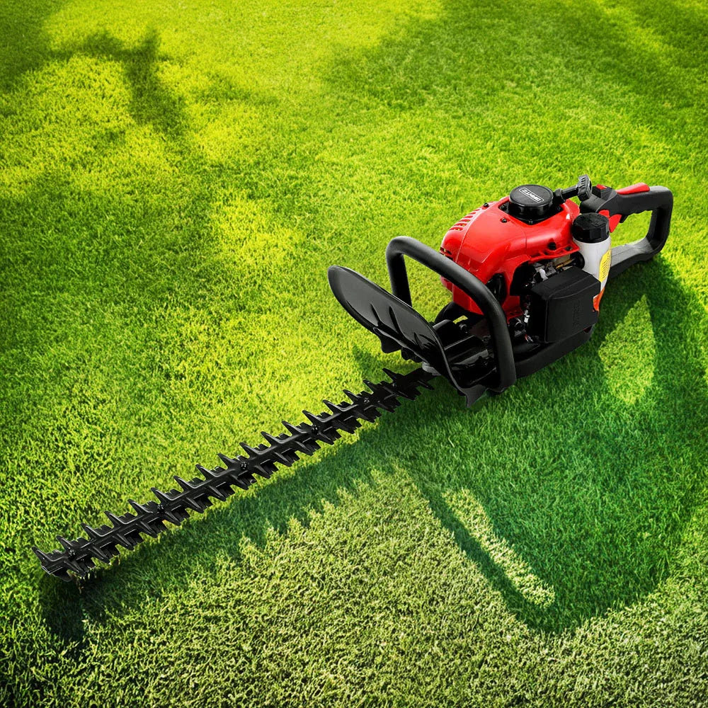 Giantz 25.4CC Petrol Hedge Trimmer 24" Dual Blade Tree Grass Garden Tool - Mekamart Australia