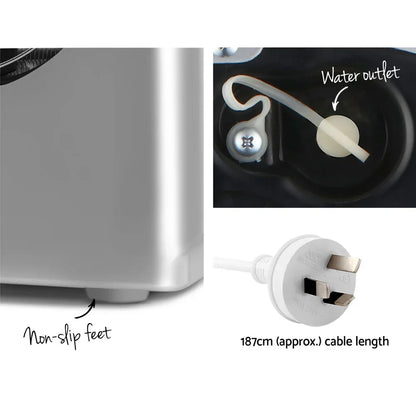 Devanti Portable Ice Cube Maker - Silver - Mekamart Australia