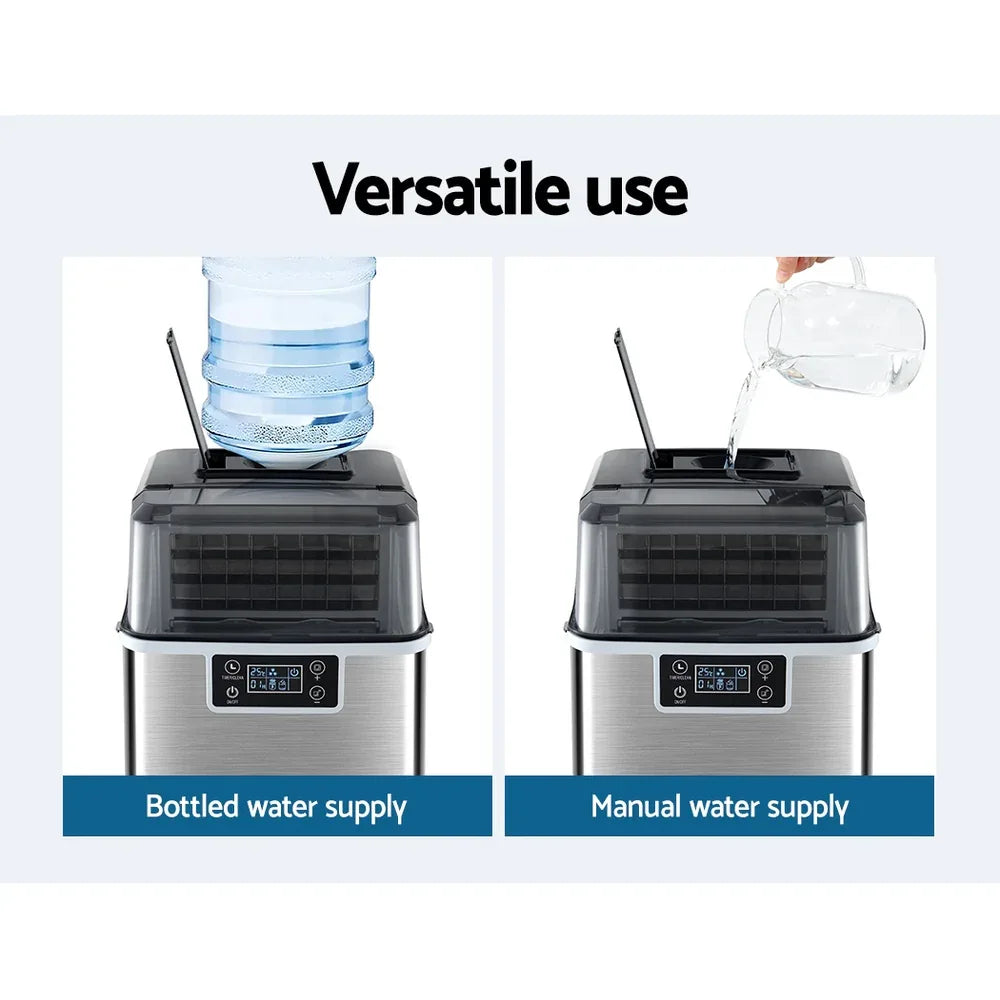 Devanti Ice Maker Machine Commercial Portable Ice Cube Tray Countertop 3.2L - Mekamart Australia
