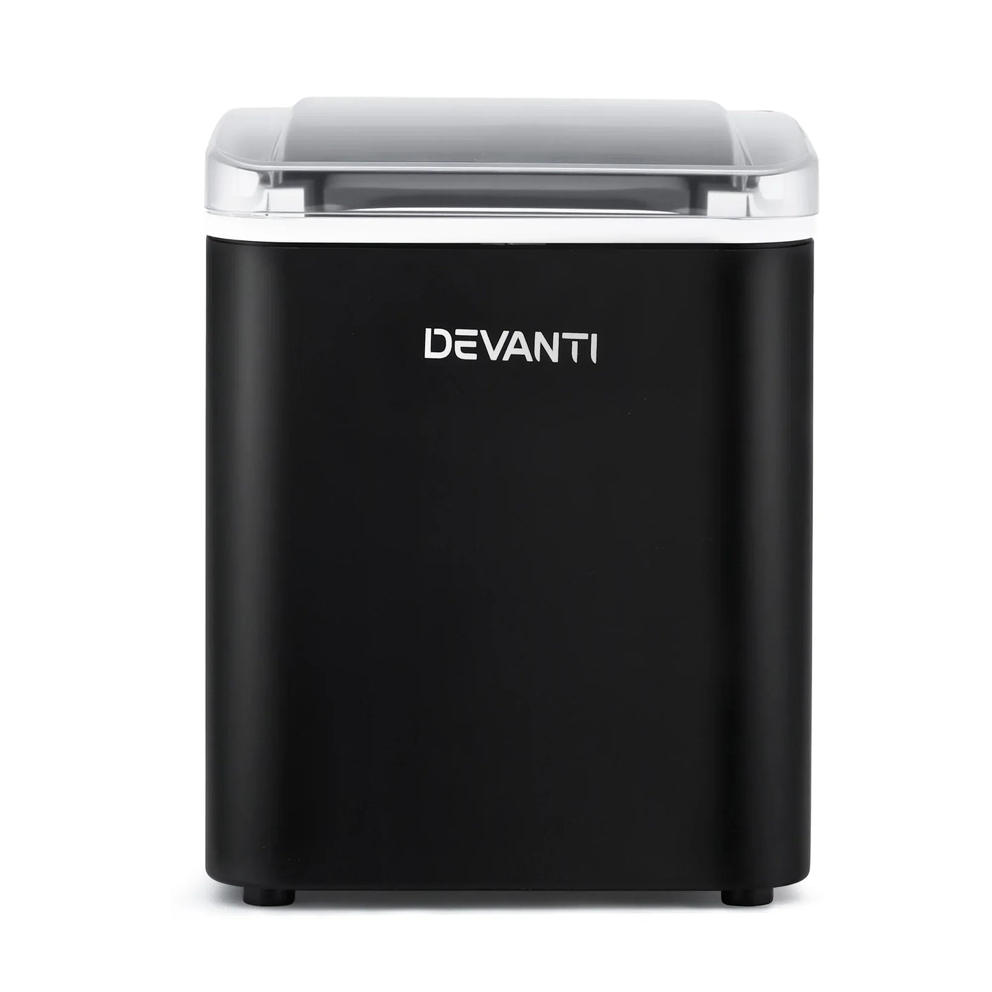 Devanti Ice Maker Machine Portable 12kg Countertop w/Self Cleaning 1.2L Black - Mekamart Australia