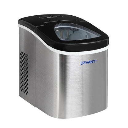 Devanti 2.4L Stainless Steel Portable Ice Cube Maker - Mekamart Australia