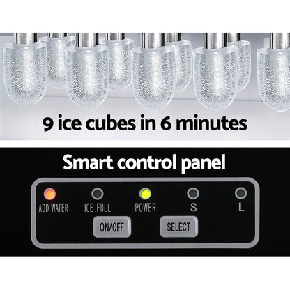 Devanti 12kg Ice Maker Machine w/Self Cleaning Silver - Mekamart Australia