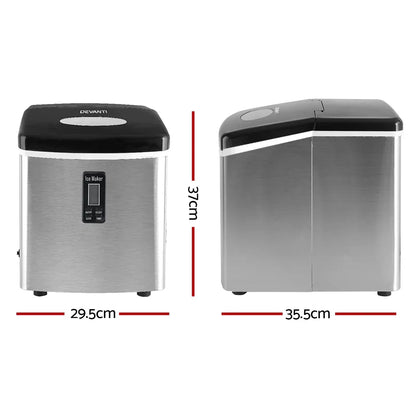 Devanti 15kg Ice Maker Machine Silver - Mekamart Australia