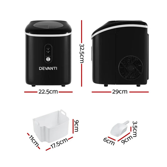 Devanti 15kg Nugget Ice Maker Machine - Mekamart Australia