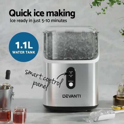 Devanti Ice Maker Machine 15kg Nugget Ice Cube - Mekamart Australia