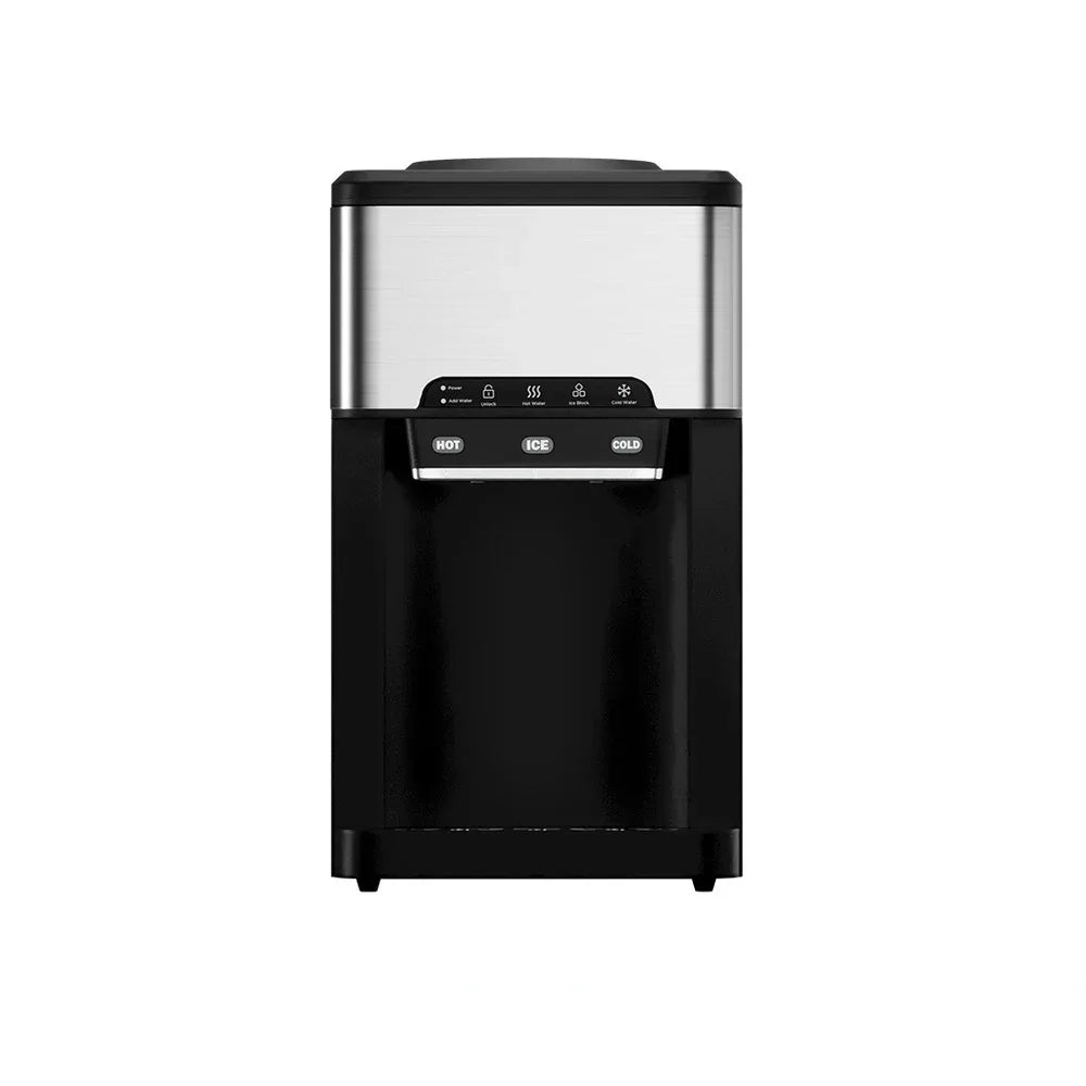 Devanti 20kg 3 in 1 Ice Maker Machine Cold and Hot Water Dispenser 3L Silver - Mekamart Australia