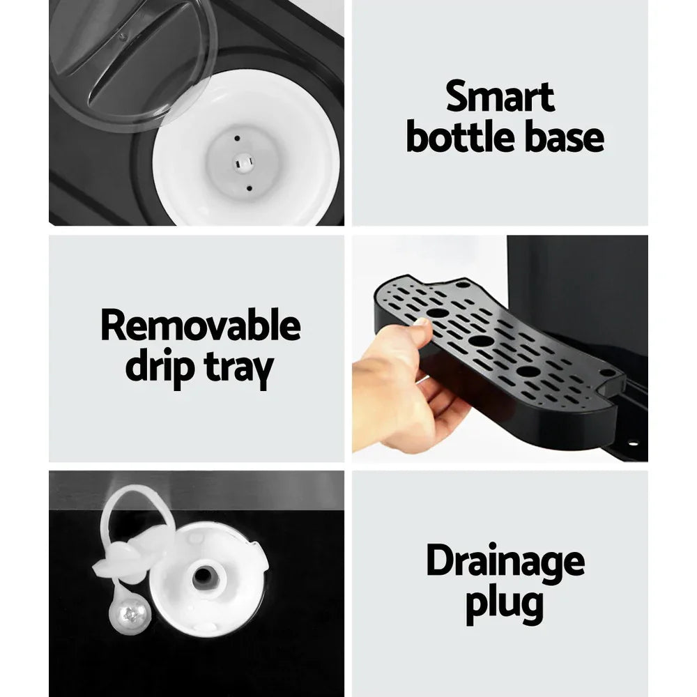 Devanti 20kg 3 in 1 Ice Maker Machine Cold and Hot Water Dispenser 3L Silver - Mekamart Australia