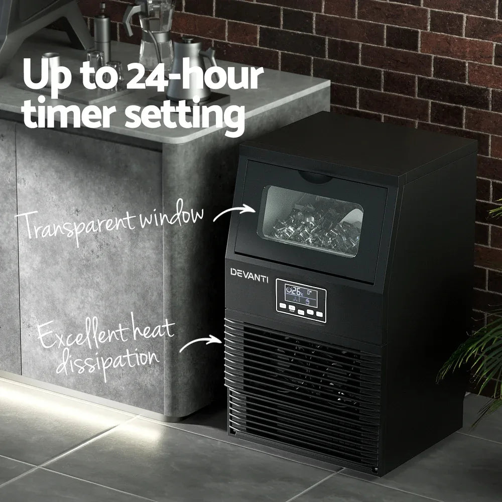 Devanti Commercial Ice Maker Cube Machine 30kg - Mekamart Australia