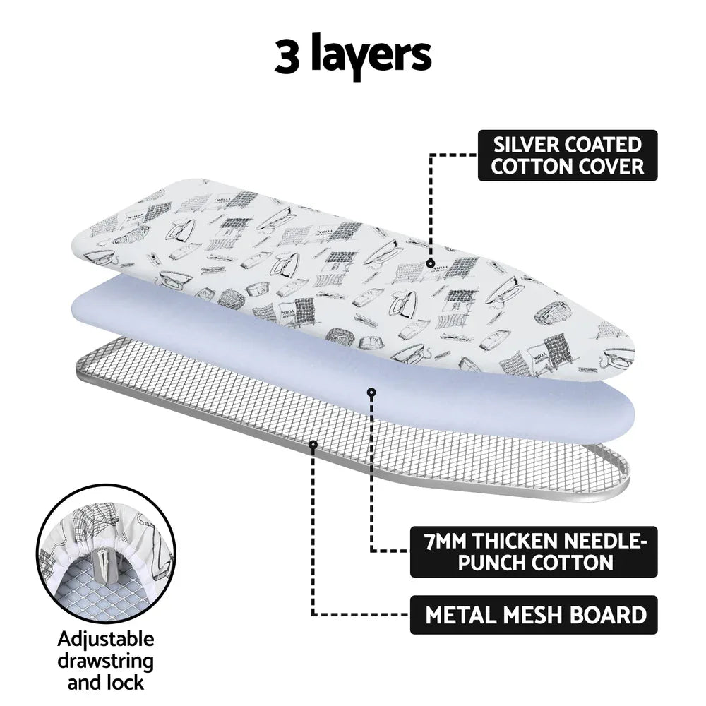 Artiss Ironing Board Wall Mounted Foldable White - Mekamart Australia