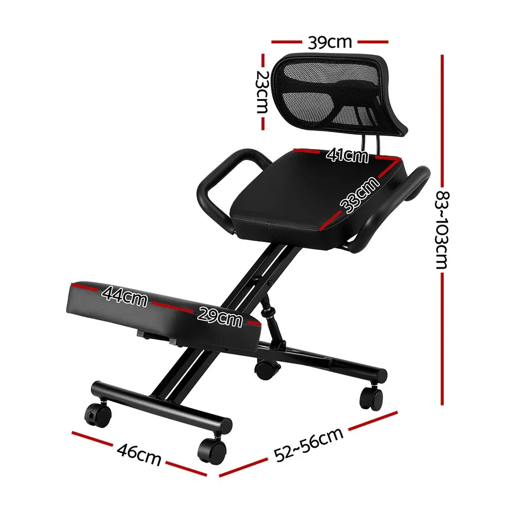 Artiss Kneeling Chair Ergonomic Office Home Knee Seat Posture Back Stretch Rest - Mekamart Australia