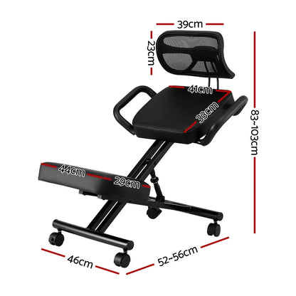 Artiss Kneeling Chair Ergonomic Office Home Knee Seat Posture Back Stretch Rest - Mekamart Australia