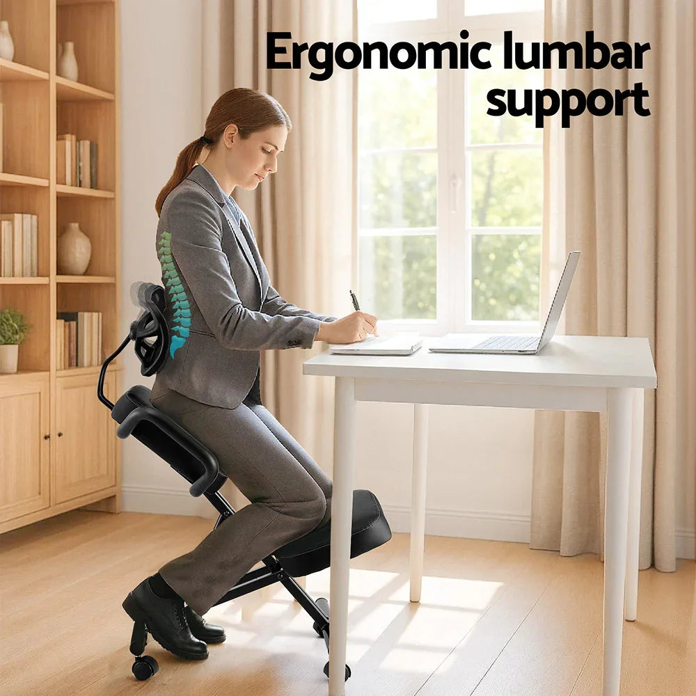 Artiss Kneeling Chair Ergonomic Office Home Knee Seat Posture Back Stretch Rest - Mekamart Australia