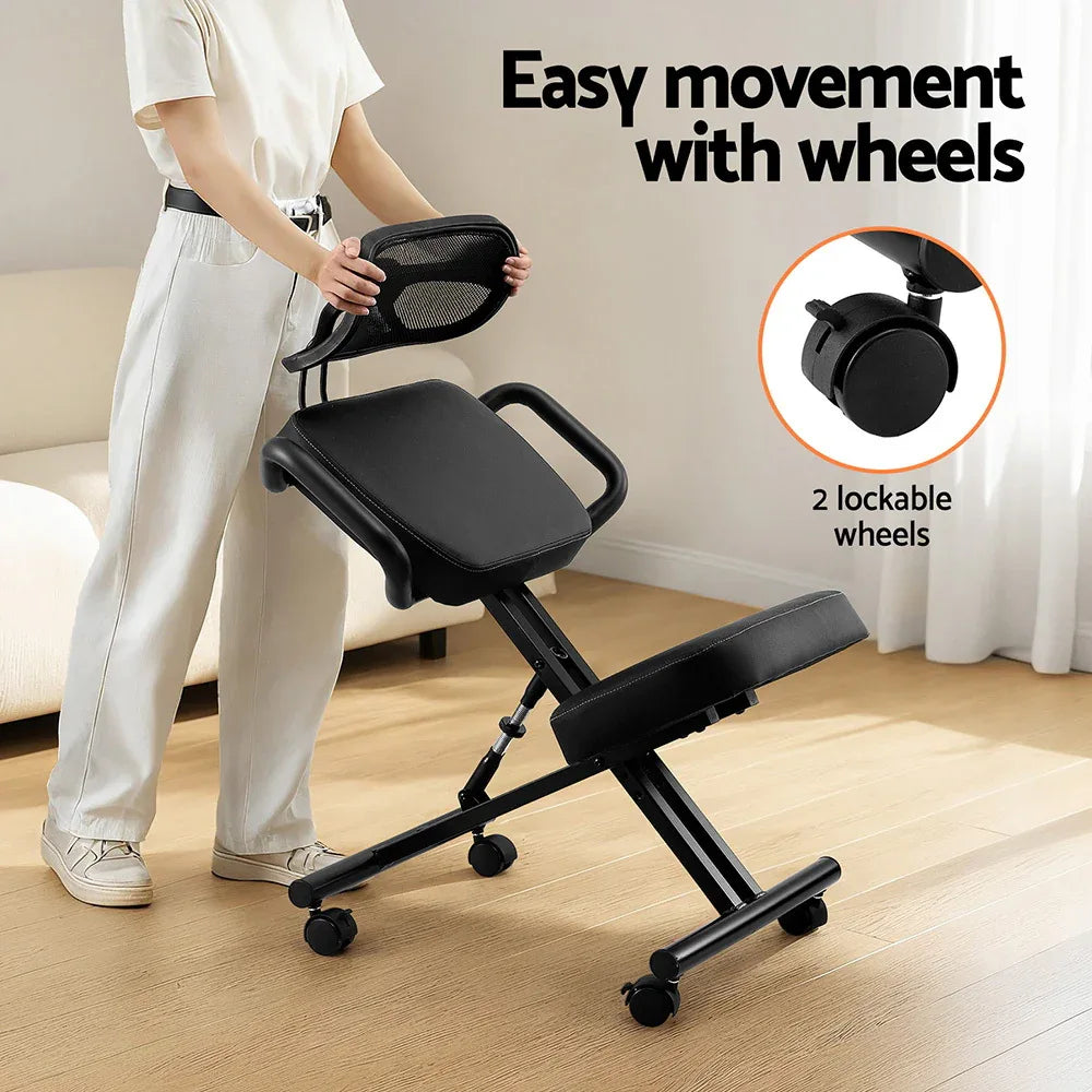 Artiss Kneeling Chair Ergonomic Office Home Knee Seat Posture Back Stretch Rest - Mekamart Australia