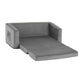 Keezi Kids Sofa 2 Seater Children Flip Open Couch Velvet Armchair Grey - Mekamart Australia