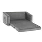 Keezi Kids Sofa 2 Seater Children Flip Open Couch Velvet Armchair Grey - Mekamart Australia