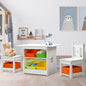 Keezi 3PCS Kids Table and Chairs Set Children Furniture Play Toys Storage Box - Mekamart Australia