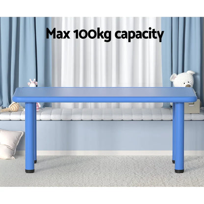 Keezi Kids Table Plastic Square Activity Study Desk 60X120CM - Mekamart Australia