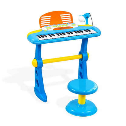 Keezi Kids Piano Keyboard 37 Keys Electronic Musical Instrument Set w/ Stool Microphone - Mekamart Australia