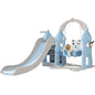 Keezi Kids Slide Swing Set Basketball Hoop Rings Outdoor Playground 170cm Blue - Mekamart Australia