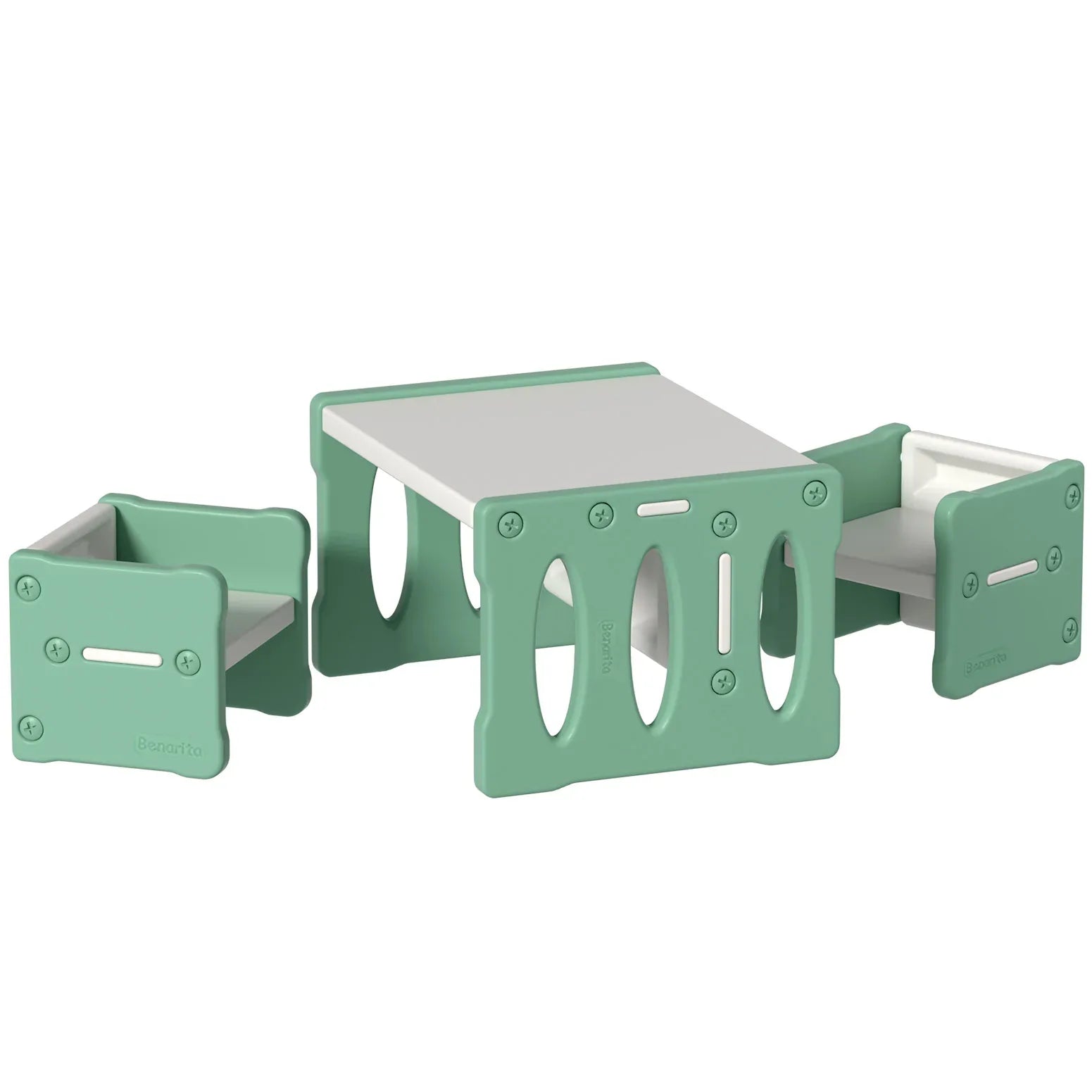Keezi 3PCS Kids Table and Chairs Set HDPE - Mekamart Australia