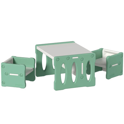 Keezi 3PCS Kids Table and Chairs Set HDPE - Mekamart Australia