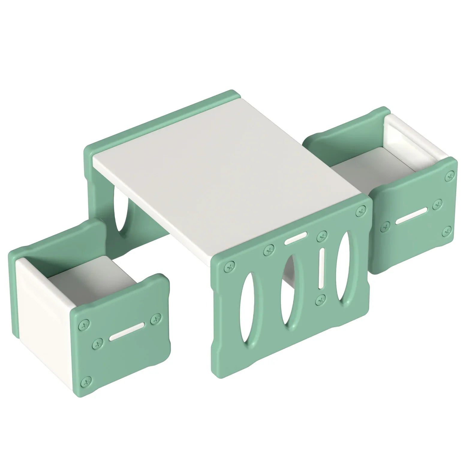 Keezi 3PCS Kids Table and Chairs Set HDPE - Mekamart Australia