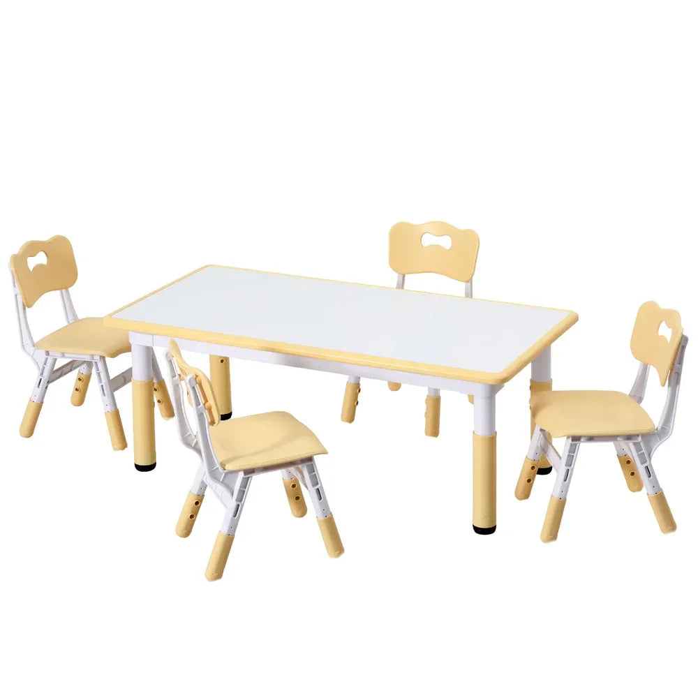1 Keezi Kids Table and 4 Chairs Set Graffiti - Mekamart Australia