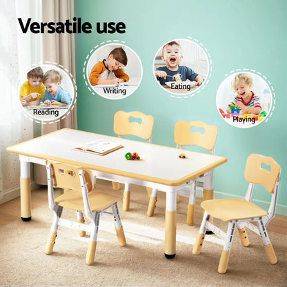 1 Keezi Kids Table and 4 Chairs Set Graffiti - Mekamart Australia