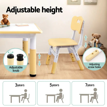 1 Keezi Kids Table and 4 Chairs Set Graffiti - Mekamart Australia