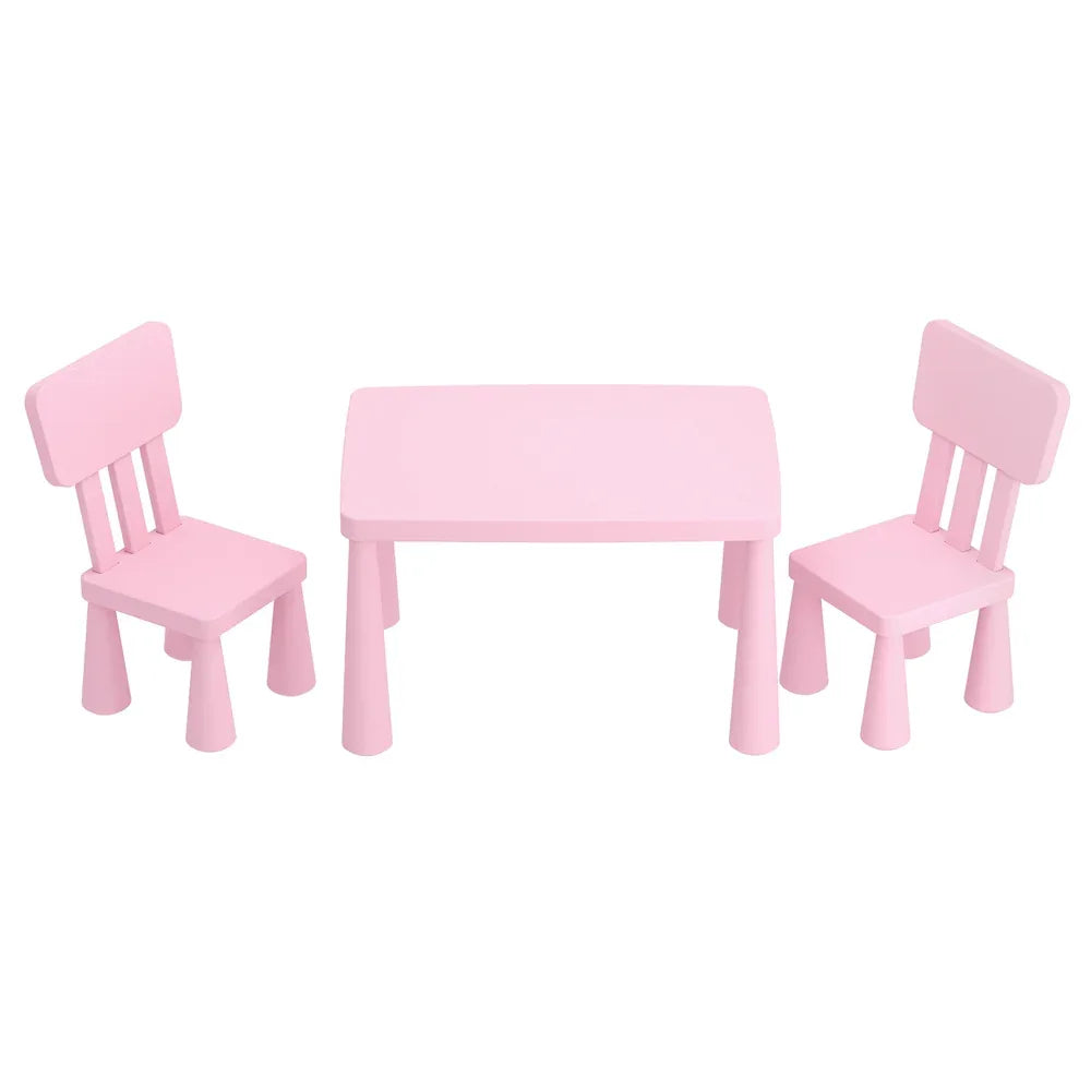 1 Keezi Kids Table and 2 Chairs Set Pink - Mekamart Australia