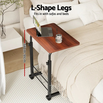 Artiss Laptop Desk Table Adjustable 60CM Dark Wood - Mekamart Australia