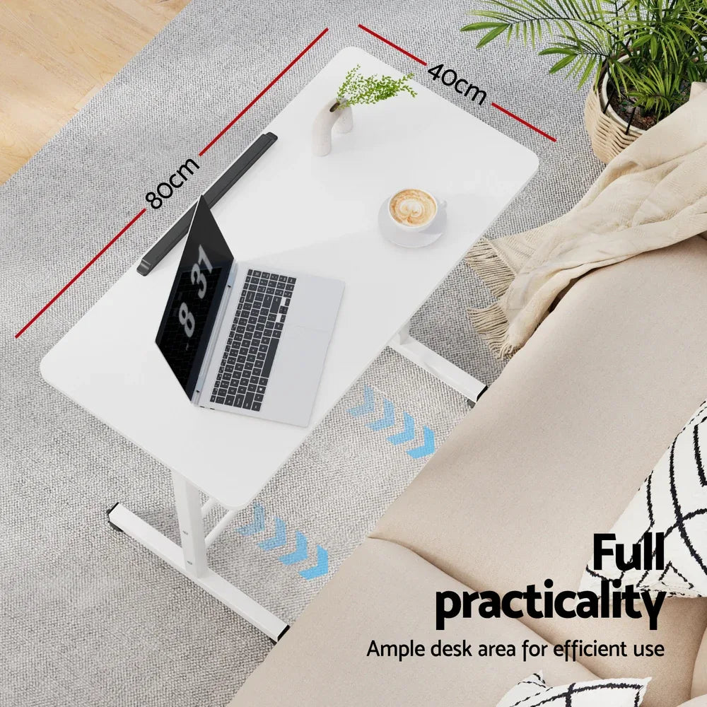Artiss Laptop Desk Table Adjustable 80CM White - Mekamart Australia