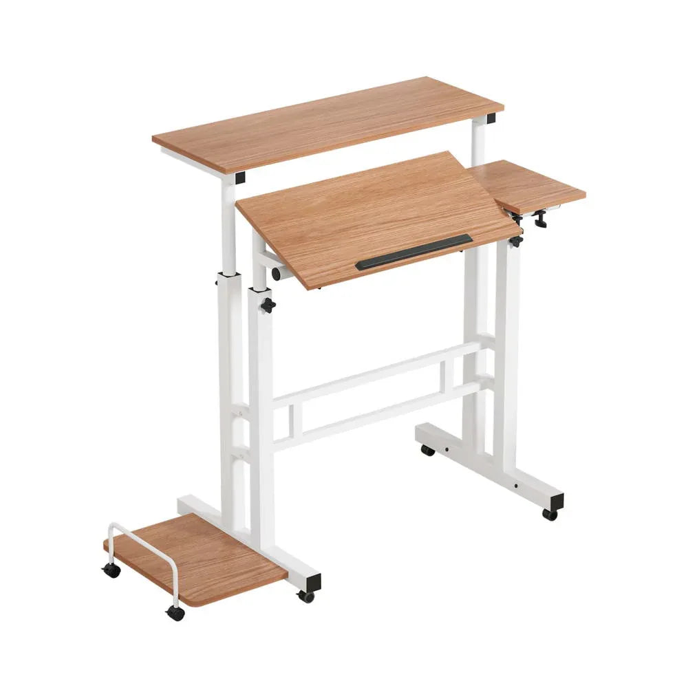 Artiss Laptop Desk Table Adjustable Light Wood 80CM - Mekamart Australia