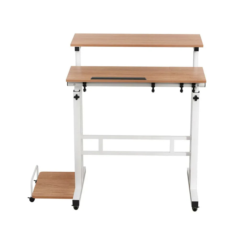 Artiss Laptop Desk Table Adjustable Light Wood 80CM - Mekamart Australia