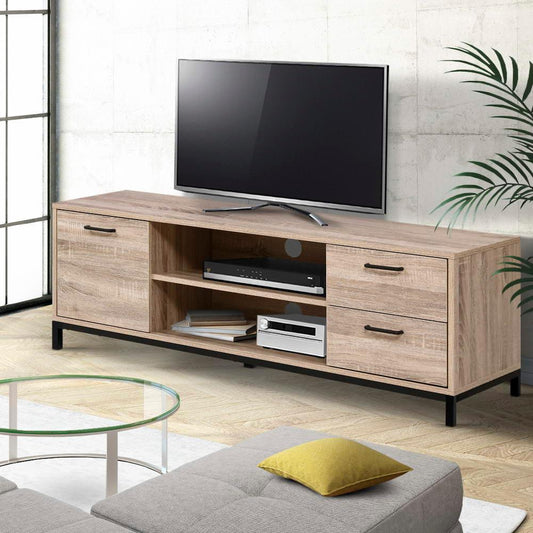 Artiss TV Cabinet Entertainment Unit 132cm Pine Tania - Mekamart Australia