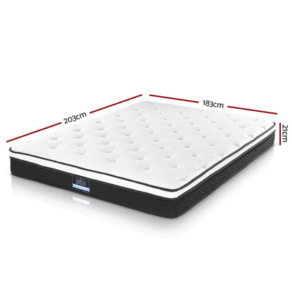 Giselle Bedding 21cm Mattress Euro Top King - Mekamart Australia
