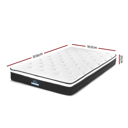 Giselle Bedding 21cm Mattress Euro Top King Single - Mekamart Australia
