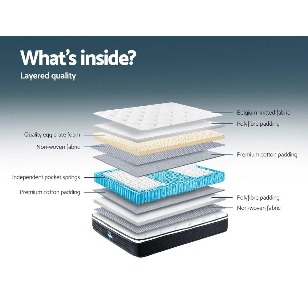 Giselle Bedding 21cm Mattress Euro Top King Single - Mekamart Australia