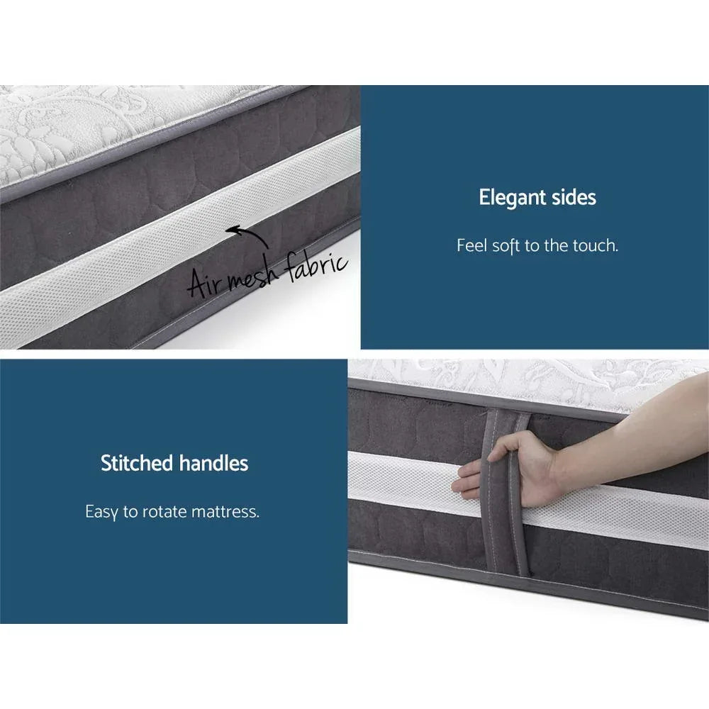 Giselle Bedding 30cm Mattress Pocket Spring King - Mekamart Australia